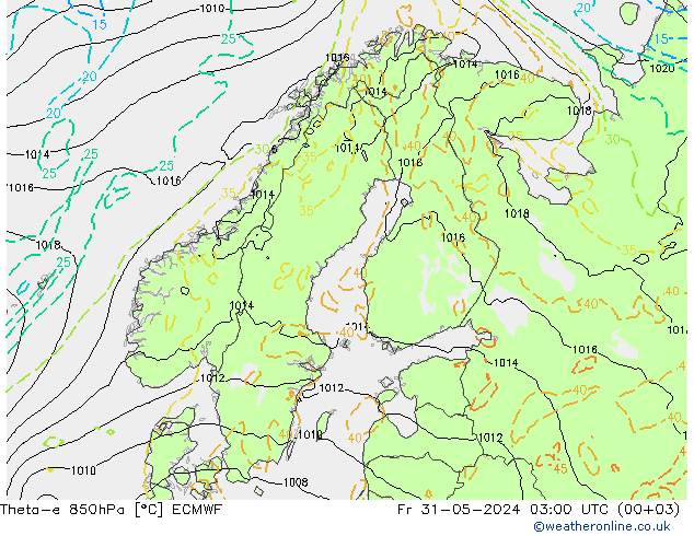 Theta-e 850hPa ECMWF vr 31.05.2024 03 UTC