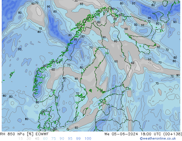 RH 850 hPa ECMWF  05.06.2024 18 UTC