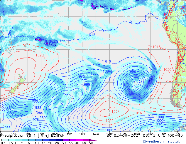 opad (6h) ECMWF nie. 02.06.2024 12 UTC