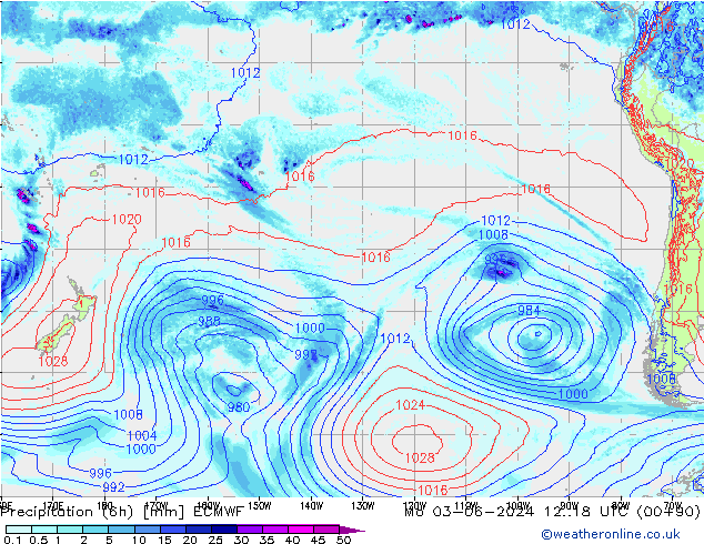 Z500/Rain (+SLP)/Z850 ECMWF Mo 03.06.2024 18 UTC