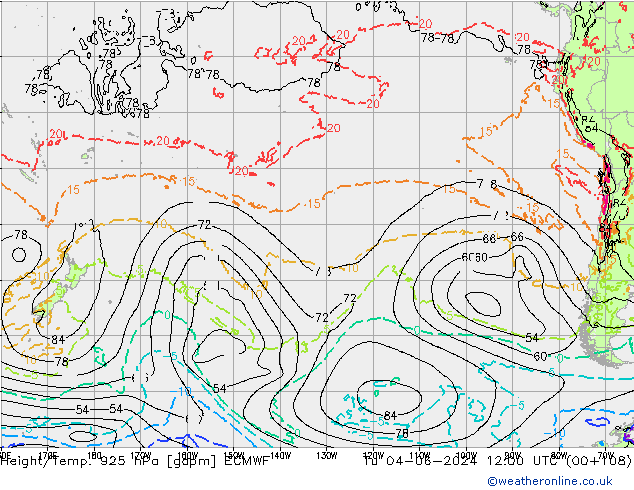 Height/Temp. 925 hPa ECMWF  04.06.2024 12 UTC