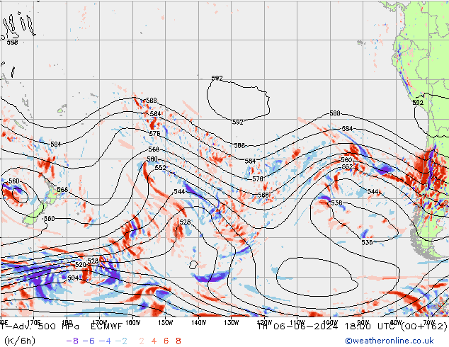 T-Adv. 500 hPa ECMWF Th 06.06.2024 18 UTC