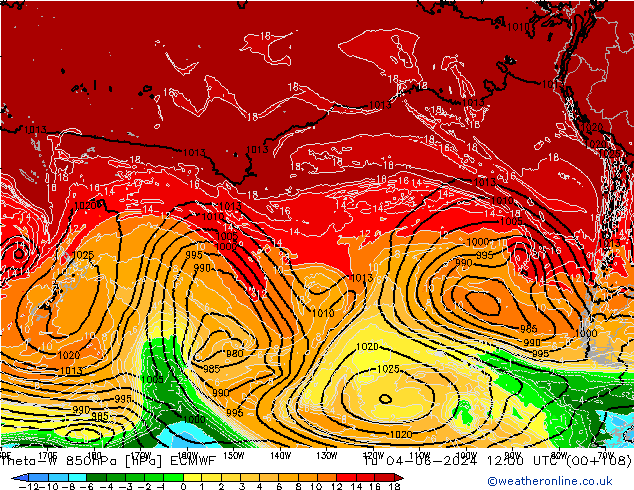 Theta-W 850hPa ECMWF  04.06.2024 12 UTC