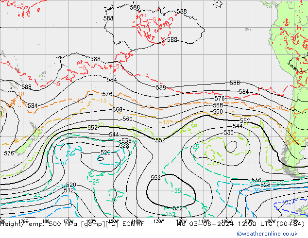 Géop./Temp. 500 hPa ECMWF lun 03.06.2024 12 UTC