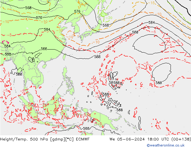 Z500/Rain (+SLP)/Z850 ECMWF ��� 05.06.2024 18 UTC