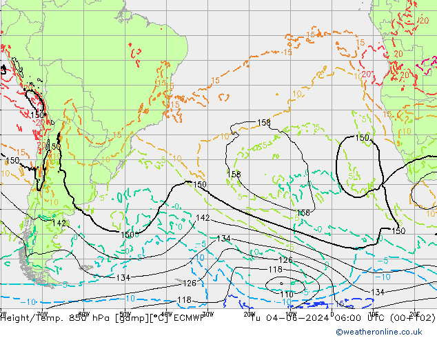 Z500/Rain (+SLP)/Z850 ECMWF mar 04.06.2024 06 UTC