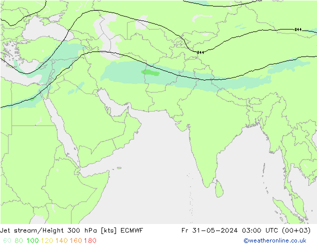 高速氣流 ECMWF 星期五 31.05.2024 03 UTC