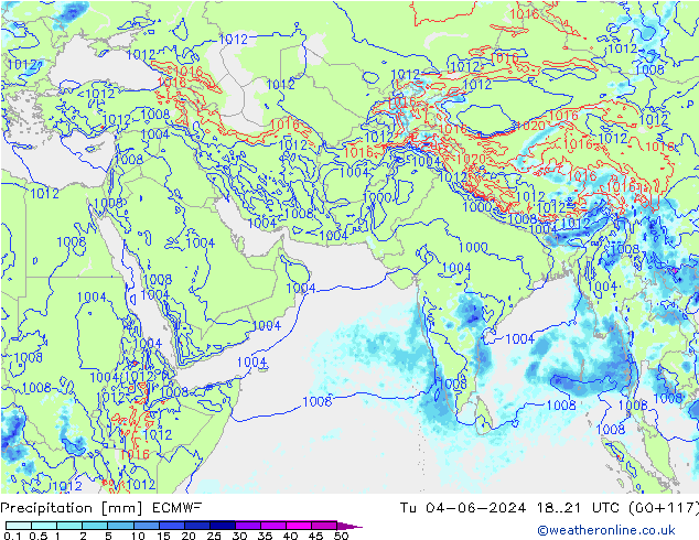 Yağış ECMWF Sa 04.06.2024 21 UTC