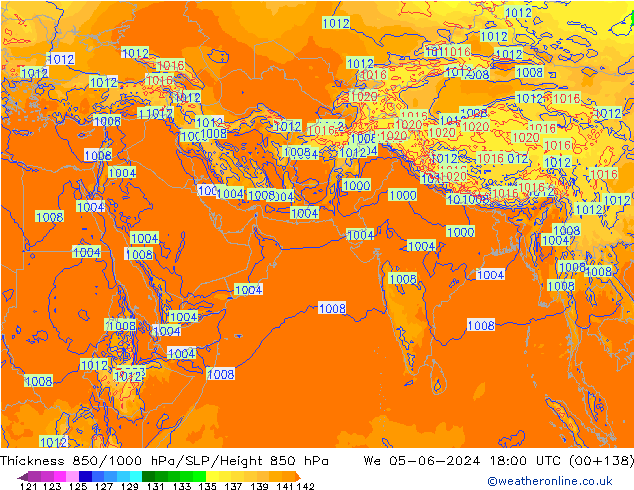 Thck 850-1000 hPa ECMWF  05.06.2024 18 UTC