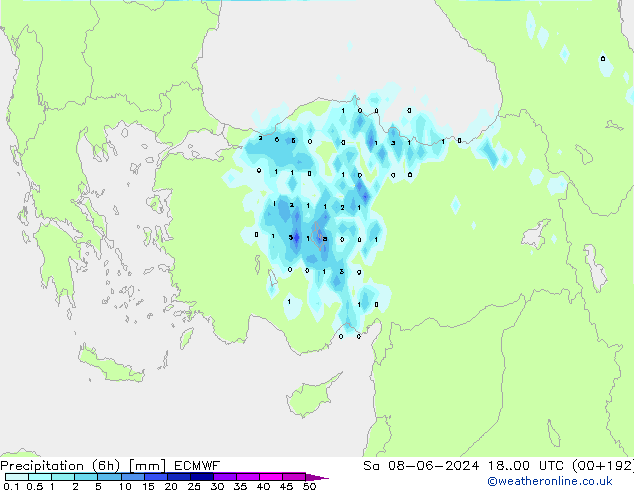 Z500/Rain (+SLP)/Z850 ECMWF sab 08.06.2024 00 UTC