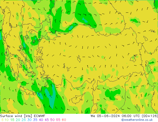 Surface wind ECMWF St 05.06.2024 06 UTC