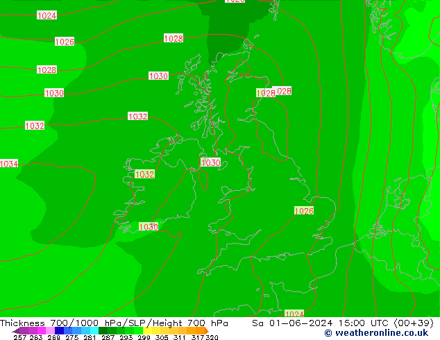 700-1000 hPa Kalınlığı ECMWF Cts 01.06.2024 15 UTC