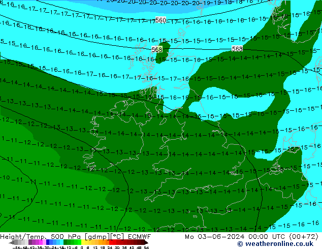 Z500/Rain (+SLP)/Z850 ECMWF Seg 03.06.2024 00 UTC