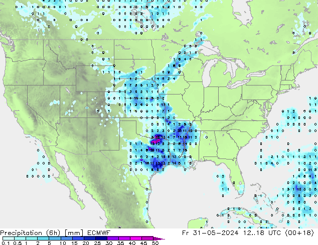 Z500/Rain (+SLP)/Z850 ECMWF vie 31.05.2024 18 UTC