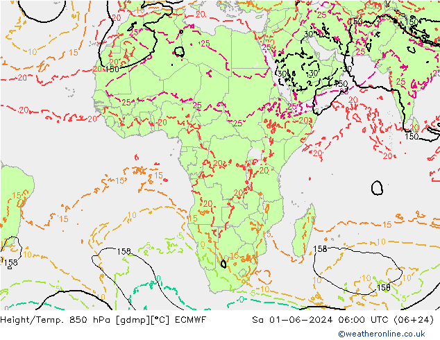 Z500/Rain (+SLP)/Z850 ECMWF сб 01.06.2024 06 UTC