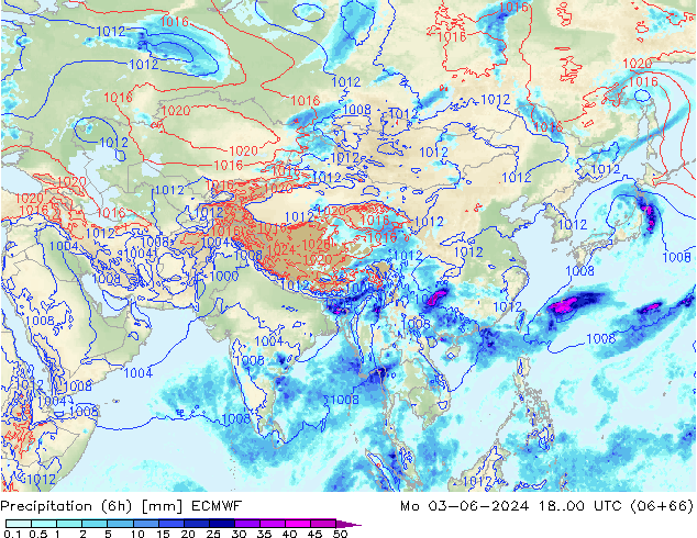 Z500/Rain (+SLP)/Z850 ECMWF Mo 03.06.2024 00 UTC