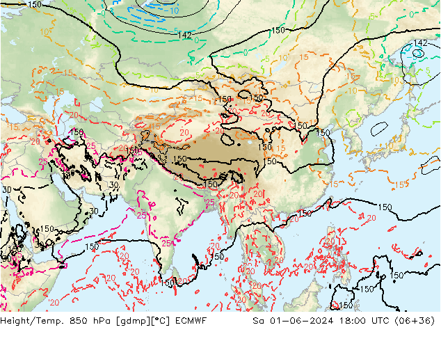 Z500/Regen(+SLP)/Z850 ECMWF za 01.06.2024 18 UTC