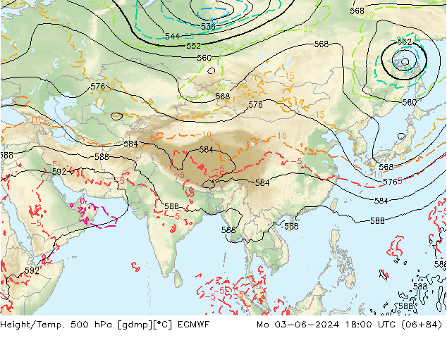 Z500/Regen(+SLP)/Z850 ECMWF ma 03.06.2024 18 UTC