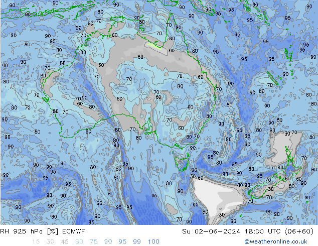 RH 925 hPa ECMWF Su 02.06.2024 18 UTC