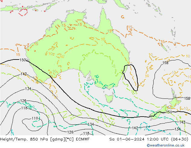 Z500/Regen(+SLP)/Z850 ECMWF za 01.06.2024 12 UTC