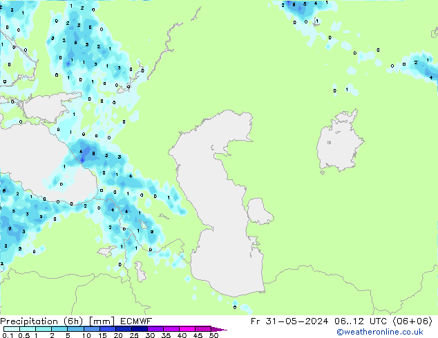 Z500/Yağmur (+YB)/Z850 ECMWF Cu 31.05.2024 12 UTC