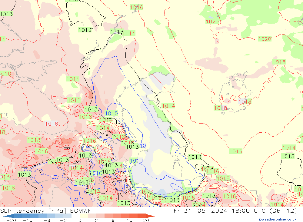 Y. Basıncı eğilimi ECMWF Cu 31.05.2024 18 UTC