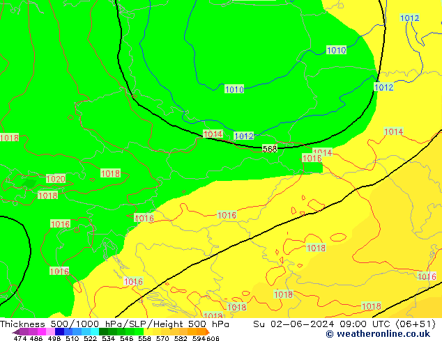 Thck 500-1000hPa ECMWF Ne 02.06.2024 09 UTC