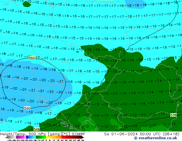 Z500/Rain (+SLP)/Z850 ECMWF Sa 01.06.2024 00 UTC