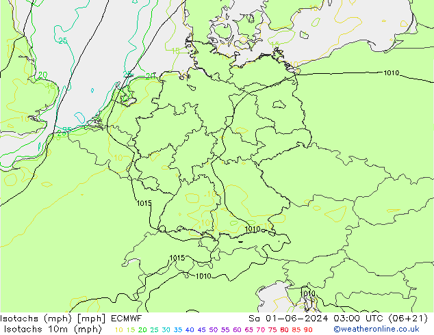 Isotachs (mph) ECMWF sab 01.06.2024 03 UTC
