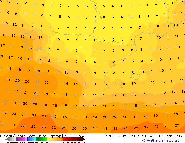 Z500/Rain (+SLP)/Z850 ECMWF  01.06.2024 06 UTC