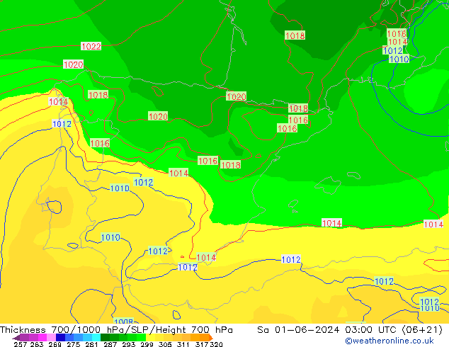 Thck 700-1000 hPa ECMWF Sa 01.06.2024 03 UTC