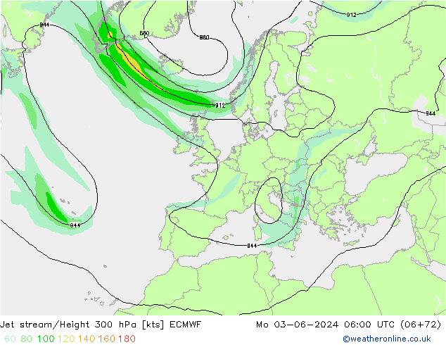 Jet stream ECMWF Seg 03.06.2024 06 UTC