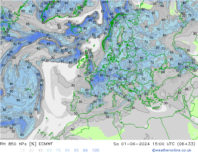 RH 850 hPa ECMWF  01.06.2024 15 UTC