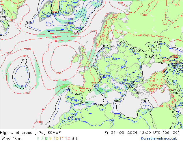 Sturmfelder ECMWF Fr 31.05.2024 12 UTC