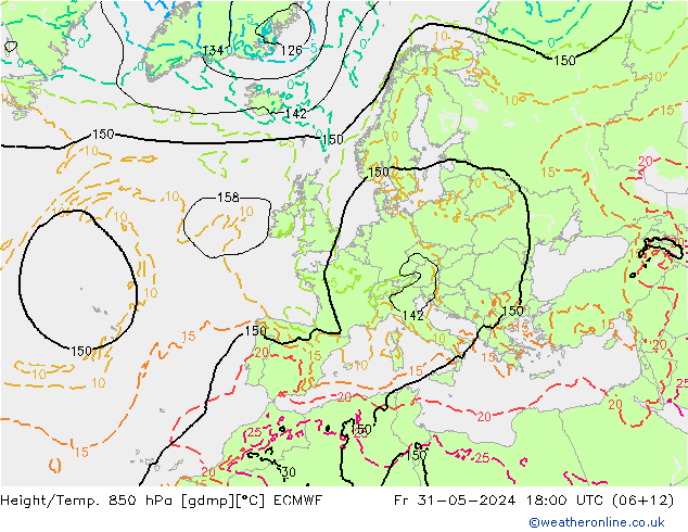 Z500/Rain (+SLP)/Z850 ECMWF Fr 31.05.2024 18 UTC