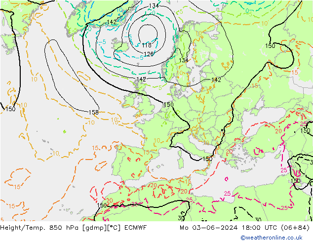 Z500/Rain (+SLP)/Z850 ECMWF Mo 03.06.2024 18 UTC