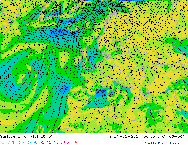  10 m ECMWF  31.05.2024 06 UTC