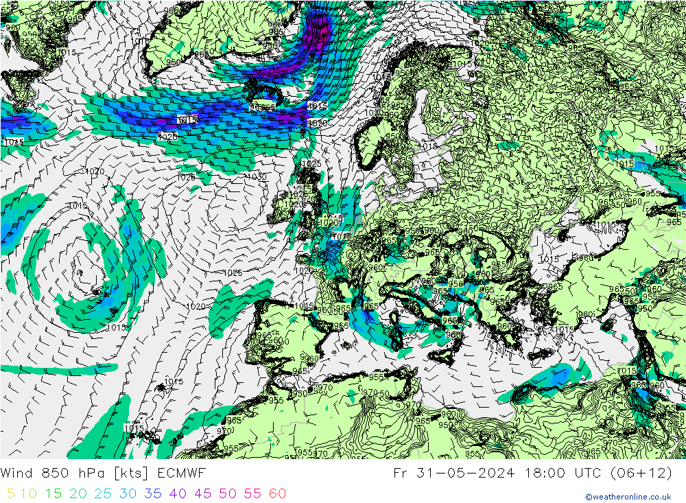Wind 850 hPa ECMWF vr 31.05.2024 18 UTC