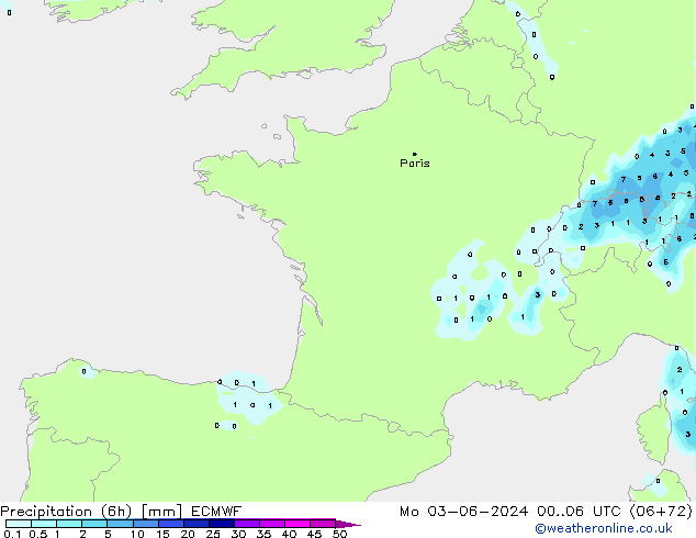 Z500/Rain (+SLP)/Z850 ECMWF  03.06.2024 06 UTC