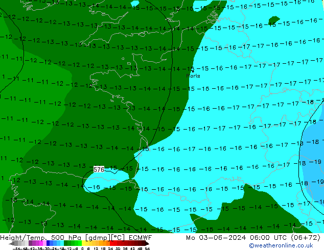 Z500/Rain (+SLP)/Z850 ECMWF  03.06.2024 06 UTC