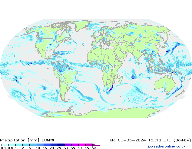 Srážky ECMWF Po 03.06.2024 18 UTC