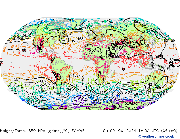 Z500/Rain (+SLP)/Z850 ECMWF Su 02.06.2024 18 UTC