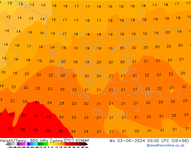 Z500/Rain (+SLP)/Z850 ECMWF Seg 03.06.2024 00 UTC