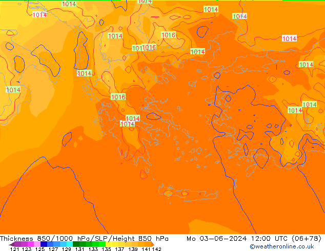 Thck 850-1000 hPa ECMWF Mo 03.06.2024 12 UTC