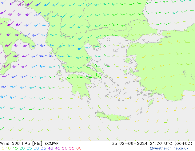 Wind 500 hPa ECMWF zo 02.06.2024 21 UTC