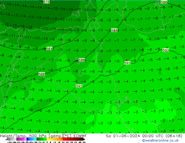 Z500/Regen(+SLP)/Z850 ECMWF za 01.06.2024 00 UTC