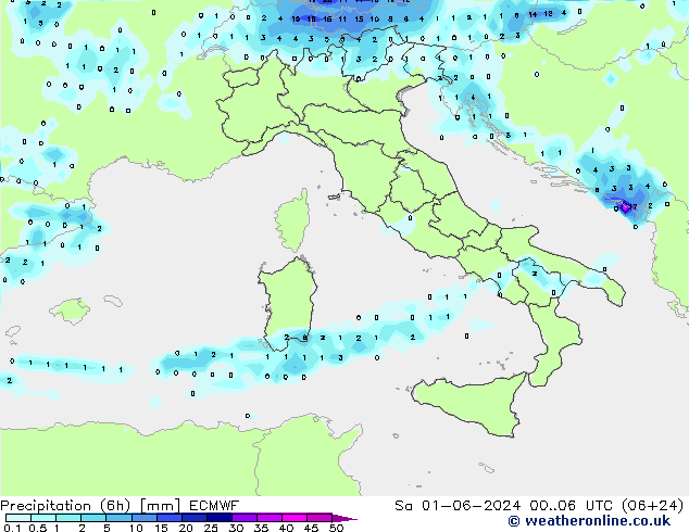 Z500/Yağmur (+YB)/Z850 ECMWF Cts 01.06.2024 06 UTC