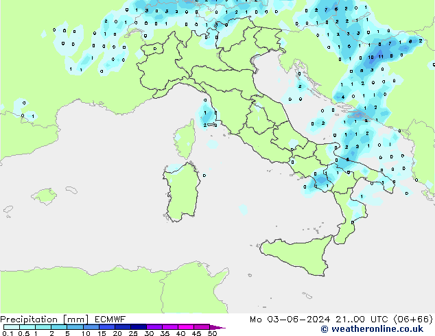 Precipitation ECMWF Mo 03.06.2024 00 UTC