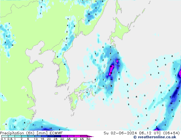 Z500/Rain (+SLP)/Z850 ECMWF dim 02.06.2024 12 UTC