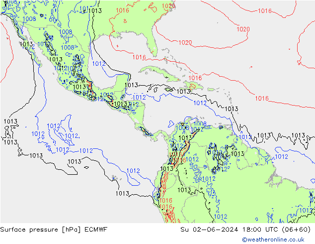 Surface pressure ECMWF Su 02.06.2024 18 UTC